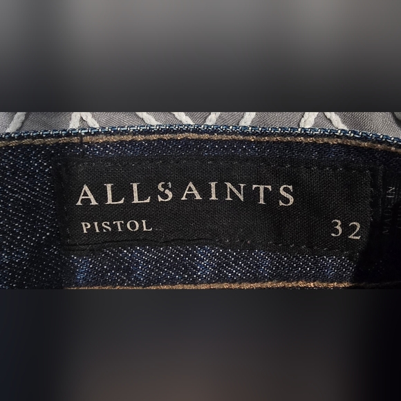 All Saints Kanaba Pistol Men's Distressed Slim Fit Jeans Size 32 - Picture 8 of 10